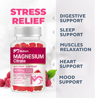 Soulagement du stress Os forts Supplément musculaire Calcium Potassium Magnésium Zinc Glycinate Gommes pour un bon sommeil