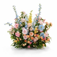 Kunstzijde realistische wilde bloemenboeket looppad voor bruiloft, Valentijnsdag, Thanksgiving, Kerstmis & afstuderen
