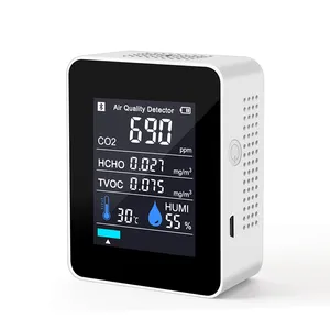 Monitor de aire inteligente con Control por aplicación, Detector Digital LCD TVOC HCHO, carga USB S, medidor de CO2, más nuevo