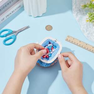 Monedero con Cierre de Beso, Kit de Tejido a Crochet Hecho a Mano, con Tutorial en Video Paso a Paso, Monedero <span class=keywords><strong>para</strong></span> Guardar Monedas, Regalo - Product Image 4