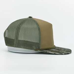 หมวกเบสบอลแบบ Snapback ลายพรางแบบกำหนดเอง หมวกทรง Trucker แบบ Flat Bill ลายพราง หมวกกีฬาแบบปรับได้ ผลิตในเวียดนาม (OEM) - Product Image 4