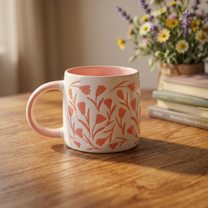 New Design Ceramic Porcelain Milk Mug <b>Large</b> Capacity Floral Pattern Dishwasher & Microwave <b>Safe</b> Factory Direct Sale - Product Image 4