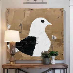 Pintura al Óleo Abstracta Contemporánea Pintada a Mano, Arte de Pared en Lienzo para Sala de Estar, Decoración del Hogar, Obra de Arte Texturizada en 3D de Lujo - Product Image 1