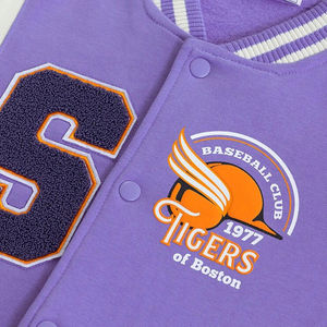 Chaqueta Universitaria Personalizada de Nuevo Estilo para Hombre, Chaquetas Universitarias de Lana Melton al por Mayor, Chaqueta Universitaria con Letras y Cuero para Hombre - Product Image 5