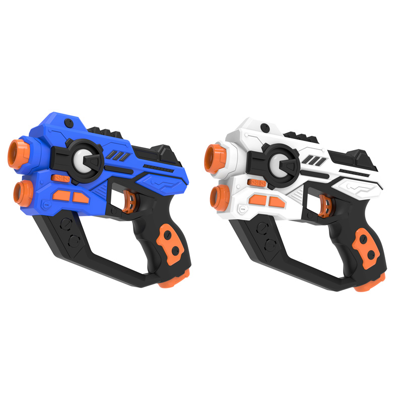 2人対戦レーザーガン射撃ゲーム、ターゲットタグ付き2丁ガン
