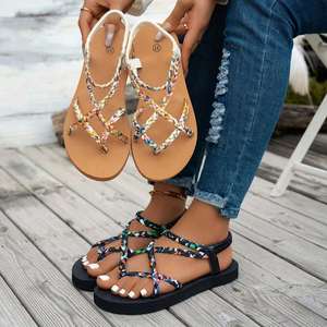 Sandales décontractées à bout rond et bouche de poisson pour femme – Légères, confortables, grandes tailles, antidérapantes, pour la plage et la marche en extérieur - Product Image 3