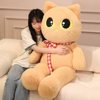 Peluche géante chat, grand chaton en peluche, oreiller corporel grandeur nature, peluche super douce, anti-stress, décoration de chambre, cadeau, vente en gros, personnalisable
