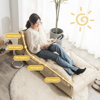 Canapé paresseux Tatami, fauteuil individuel, tissu amovible et lavable, inclinable, pliable, design moderne et simple, petit canapé pour salon