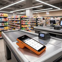 Système de paiement mobile portable Android 5,5 pouces avec écran tactile sans fil, processeur quadricœur, imprimante intégrée, Wi-Fi 6, caisse enregistreuse