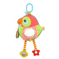 Livre en tissu doux Montessori pour bébé, livre sensoriel avec miroir et anneau de dentition, livre éducatif à suspendre à la poussette pour nouveau-né