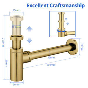 Piège à bouteille en <span class=keywords><strong>laiton</strong></span>, fabriqué en chine, pour drainage de <span class=keywords><strong>lavabo</strong></span> et salle de bains, piège de plomberie - Product Image 2