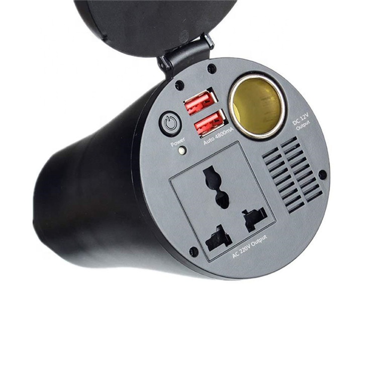 Многофункциональный автомобильный инвертор 12 В постоянного тока на 220 В переменного тока, автомобильный инвертор, преобразователь, прикуриватель usb