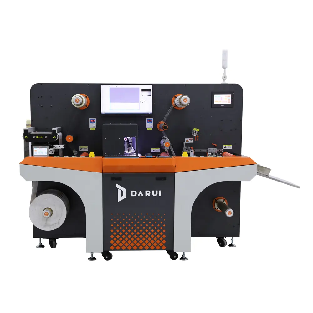 DARUI S4 330มม. ความกว้างการให้อาหารอัตโนมัติม้วนเพื่อม้วนฉลากกาวดิจิตอลเครื่องตัดตายอัตโนมัติ