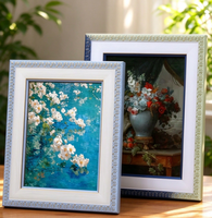Cadres photo vintage sculptés en PS bleu vert clair 4x6 5x7 6x8 8x10 pour décoration de table de salon - Vente en gros