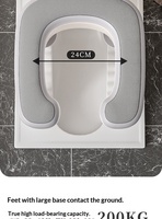 Siège de toilette portable en plastique pour toilettes à la turque, chaise relevable réglable, adapté aux salles de bain et aux appartements