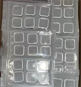 6 buah tombol pintu silikon pelindung dinding besar pegangan pintu bumper diri perekat persegi lembut bantalan penghenti pintu - Product Image 6