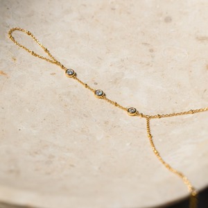 Bracelet de <span class=keywords><strong>main</strong></span> <span class=keywords><strong>en</strong></span> acier inoxydable doré tendance 2024, bracelet à chaîne perlée <span class=keywords><strong>en</strong></span> zircon, bague de <span class=keywords><strong>main</strong></span> pour fille et femme - Product Image 6