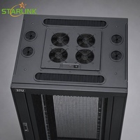 Armoire de serveur réseau Starlink 37U 19 pouces avec porte en verre, armoire de centre de données sur pied verrouillable