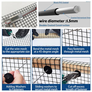 Clips en maille PVC pour la protection des câbles photovoltaïques contre les oiseaux et les rongeurs, pour systèmes solaires au <span class=keywords><strong>sol</strong></span> - Product Image 5