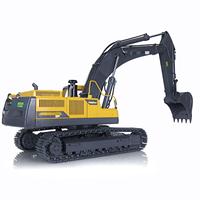 JDM 106 V2 1/14 Model Truk Excavator Hidrolik Logam Rakitan Dengan Remote Kontrol Radio I6S Mainan Hobi Konstruksi