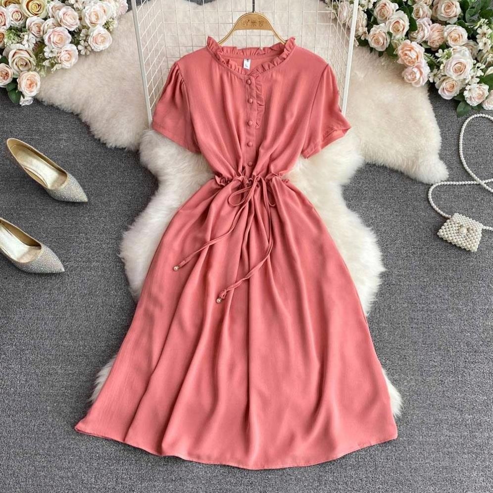 New V-Neck Mid-Length A-Line Swing Dress| Alibaba.com