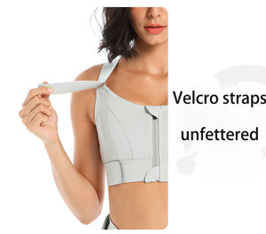 Sujetador Deportivo YKK Tallas Grandes S-5XL, Ajustable, Transpirable, Antigolpes, para Correr, Gimnasio, Yoga, con Cremallera - Product Image 6