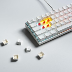 Teclado Mecánico para Juegos Blue Switch, 60%, Compacto, 61 Teclas, Retroiluminación de Arcoíris, Cableado, Blanco, para PC - Product Image 3