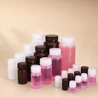 Bouteille cylindrique en PP de qualité alimentaire, à large ouverture, avec bouchon à vis, 5 ml-1 L, pour remplissage à chaud et stérilisation à haute température, emballage brun