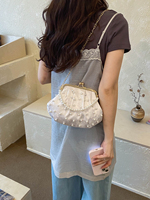 Nouveau sac nuage de style chinois pour femme, sac à main polyvalent en perles, sac à bandoulière à chaîne, sac de haute qualité esthétique