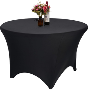 Nappe de table extérieure moderne élastique unie pour bars, événements, mariages, banquets, restaurants et cocktails - Vente en gros - Product Image 1