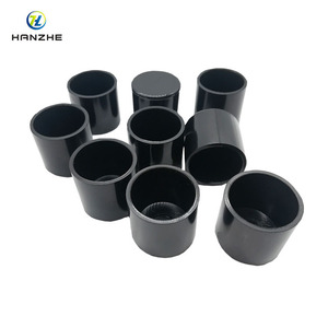 Hanzhe Round Pvc Pipe Sleeve 22mm Transparent Black Durable For <b>Table</b> Chair Legs Steel Pipe End Cap - Product Image 2