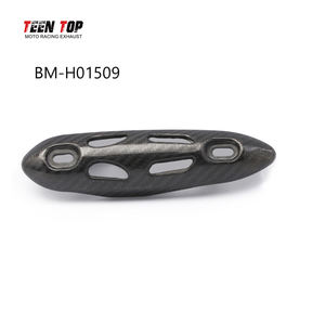 Protection de tuyau d'échappement universelle en fibre de carbone, bouclier thermique pour tuyau d'échappement de moto tout-terrain 4 temps - Product Image 3