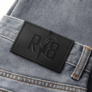 Chất lượng cao tùy chỉnh <span class=keywords><strong>Laser</strong></span> khắc logo jeans nhãn hot-ép quần áo TPU các bản vá lỗi dập nổi PU <span class=keywords><strong>tag</strong></span> dấu ấn da thật nhãn - Product Image 3