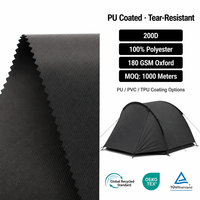 200D 100% Polyester pour produits d'extérieur et bagages, tente, auvent, sac à dos, PU, PVC, TPU
