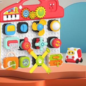 Enfant en bas âge Montessori cognitif illumination jeux éducatifs bébé activité sensorielle blocs musicaux en plastique occupé conseil - Product Image 2