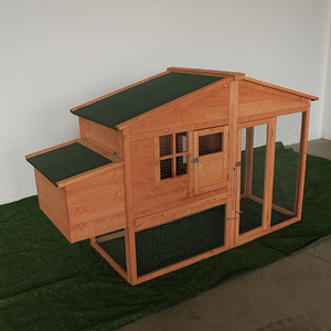Poulailler extérieur moderne et luxueux en bois et acier inoxydable, écologique, résistant à l'eau et durable, avec boîte à œufs et cage pour poules. - Product Image 5