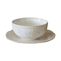 Ensemble de vaisselle en céramique jetable de haute qualité, style vintage, pour soulager le vent, comprenant un bol à riz, un plat à poisson, un plat à dessert
