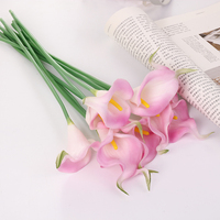Bunga Calla Lily Mini Buatan Tangan, Dekorasi PU Hemat Biaya untuk Rumah, Kamar, Pernikahan, Hari Ibu, Perlengkapan Natal