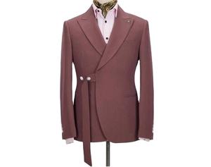 Erkekler Suit <span class=keywords><strong>2</strong></span> adet ile kemer 2025 son tasarımlar Men yaka damat smokin düğün Blazzer erkekler için Slim Fit balo Best Man - Product Image 1