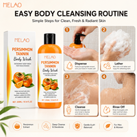 Gel Douche au Tanin de Kaki ODM 300ml – Élimine les Odeurs Corporelles à la Source – Doux, pH Équilibré, Nettoyage Quotidien en Profondeur – Déodorant Corporel