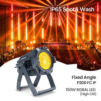 Projecteur LED Fresnel Spot Wash P200 IP 150W RGBAL à CRI élevé CRI93 2400-8500K 5800lm IP65 Résistant à la Corrosion Salin DMX512 RDM Blanc