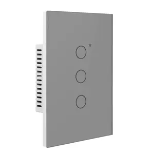 Vente en gros USW8831G meilleur interrupteur intelligent de lumière tuya wifi unidirectionnel de 15 ampères pour Alexa assorti à des fils sous tension et neutres