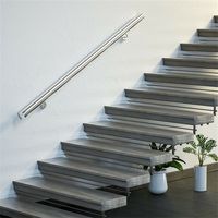 Aleader Einfach zu Installierende Wandmontierte Edelstahl-Handlaufhalterung Geländersystem für Balkon, Außenbereich & Einkaufszentren-Treppen