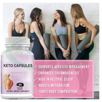 Ausreson OEM Vegan Keto Bhb Brûleur de Graisse Pilules Produits Diététiques Contrôle du Poids Amincissement Rapide Compléments Alimentaires Capsules Keto pour Femmes