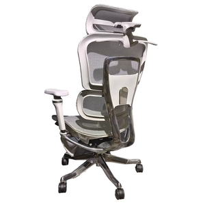 Silla de oficina ejecutiva ergonómica-Silla de malla de lujo con respaldo alto y reposabrazos de PU 4D - Product Image 4