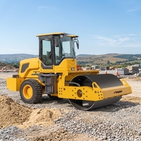 Compacteur routier à tambour unique haute efficacité 6 tonnes 36,8 kW, fourni directement par l'usine, pour travaux lourds de construction