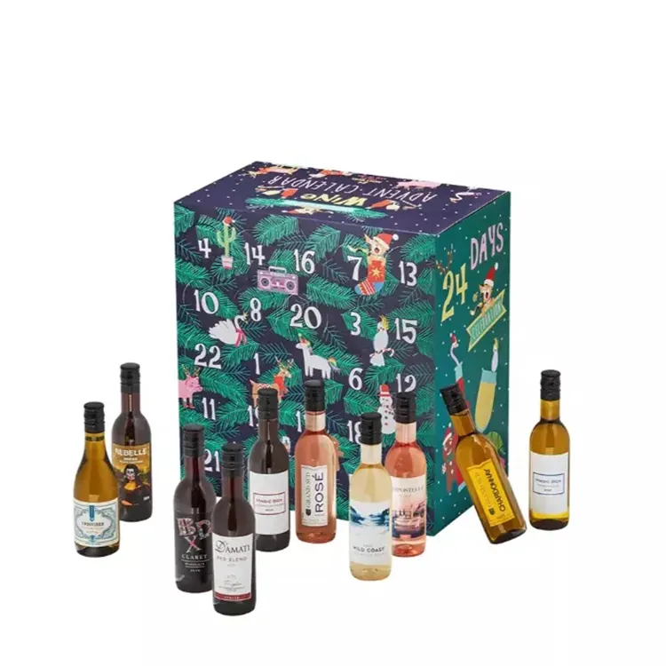 Kunden spezifische Luxus große Größe wettbewerbs fähigen Preis Weinflasche Advents kalender Box