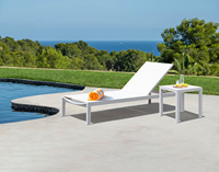 Salan — ensemble chaise d'extérieur en métal de luxe, chaises de piscine réglables pour restaurant, JN4090