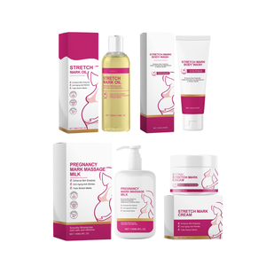 Ensemble de soins corporels post-partum <span class=keywords><strong>pour</strong></span> femmes, crème de massage anti-âge, hydratante, réparatrice, réparation des <span class=keywords><strong>vergetures</strong></span> <span class=keywords><strong>pour</strong></span> adultes, vente en gros OEM - Product Image 1