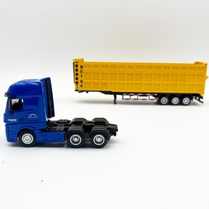 Sanjoyo SJY-1731 1:50 Modèle statique de camion remorque benne semi-alliage en métal moulé sous pression, véhicule d'ingénierie - Product Image 2